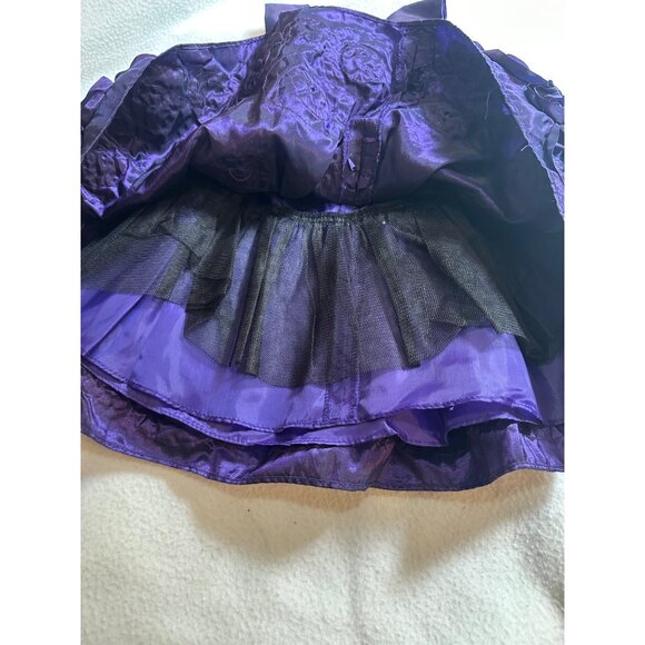 Bonnie Baby  Sz 12 Month Purple Sleeveless Rosette Dress With Bow Accent & Full - Picture 5 of 10